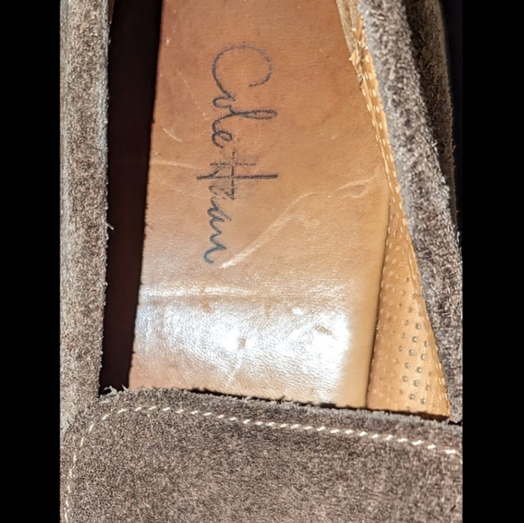 Cole Haan Venetian Suede Leather Slip-on Loafer VINTAGE Brown Travel Comfort VTG - Picture 4 of 9